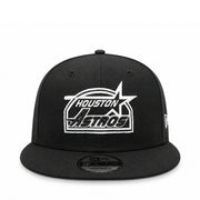 Black Houston Astros baseball cap with white logo on a white background