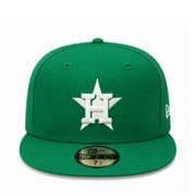 New Era Houston Astros Kelly Green 59FIFTY Fitted Hat front view
