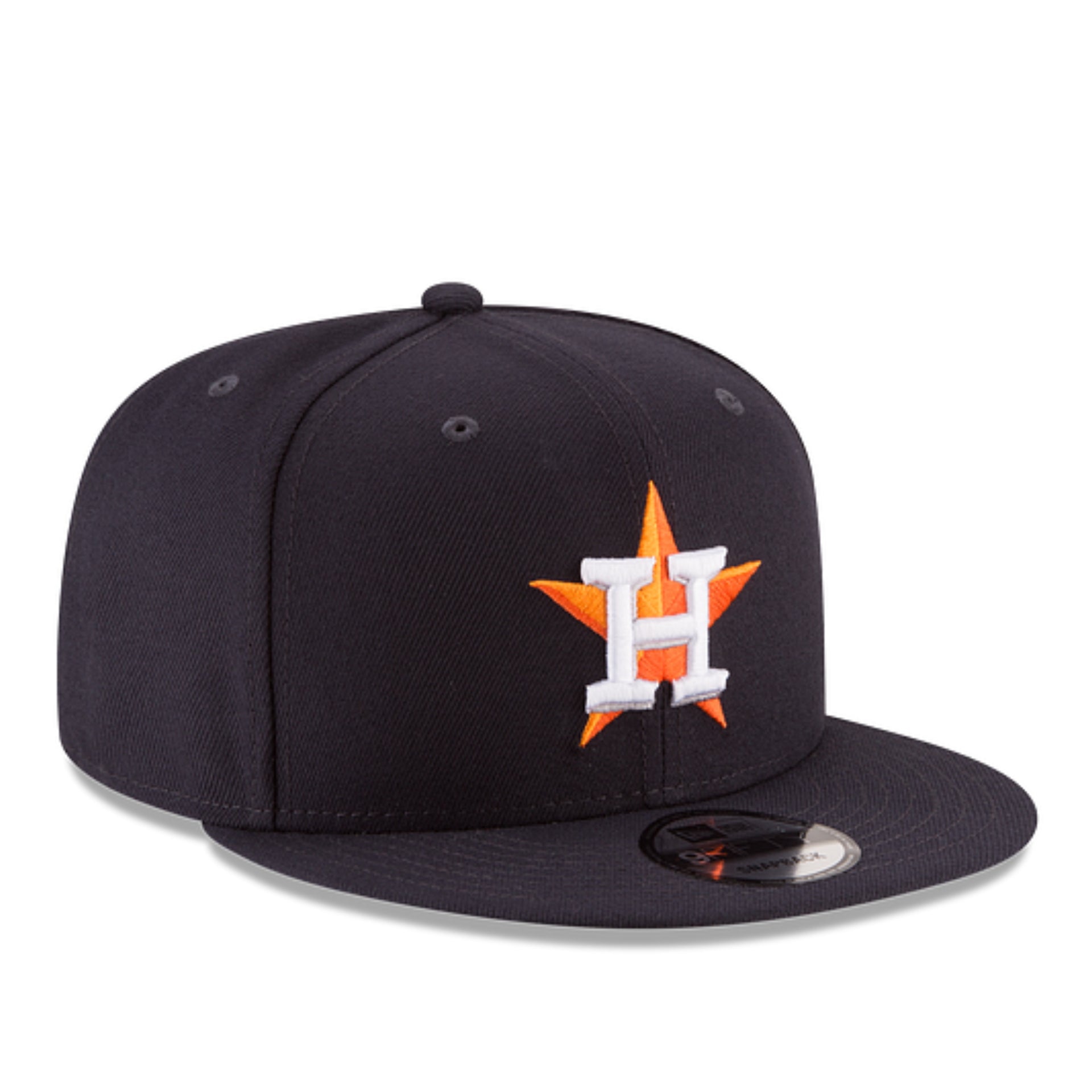 New Era Houston Astros Navy 9FIFTY Snapback Hat front right view