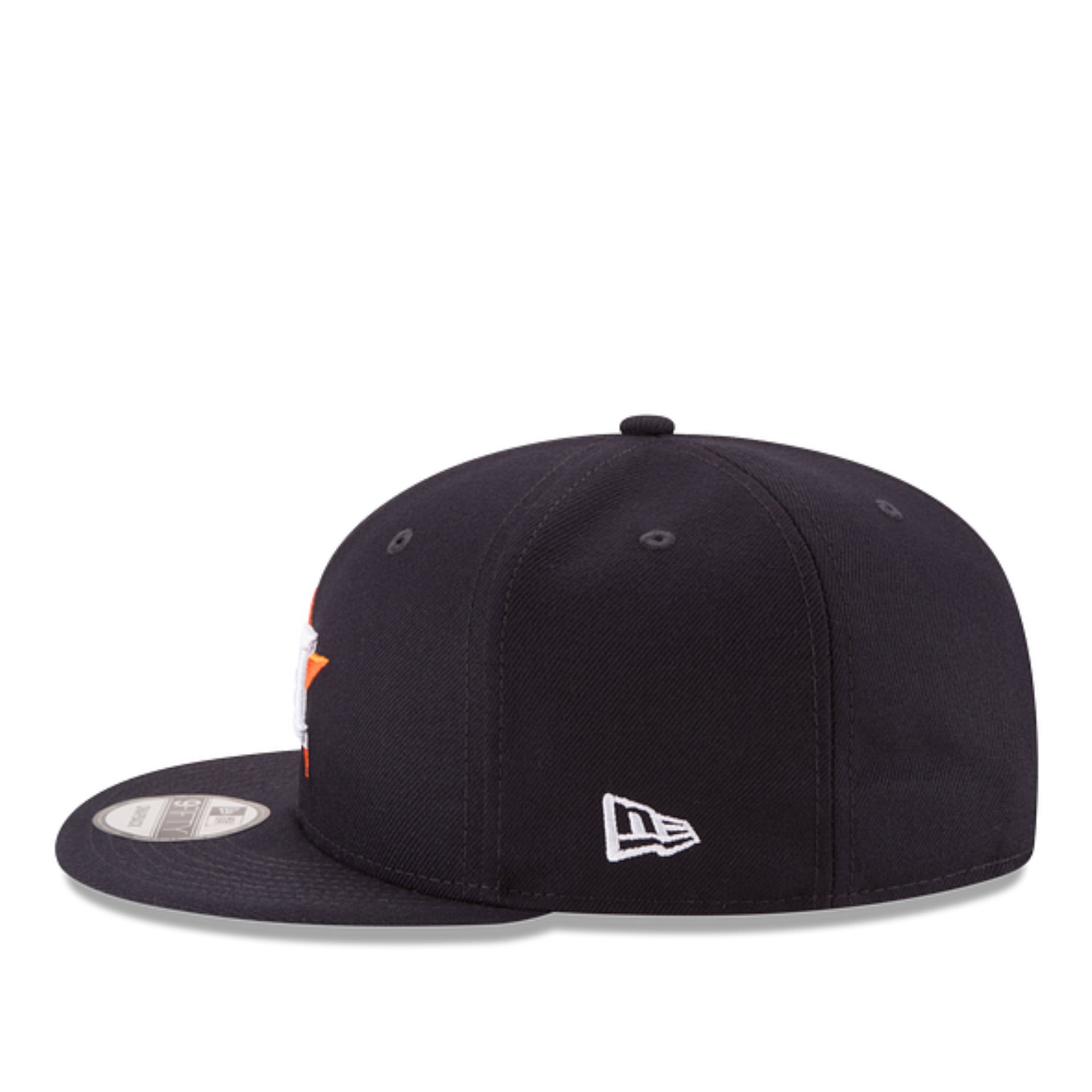 New Era Houston Astros Navy 9FIFTY Snapback Hat left side view