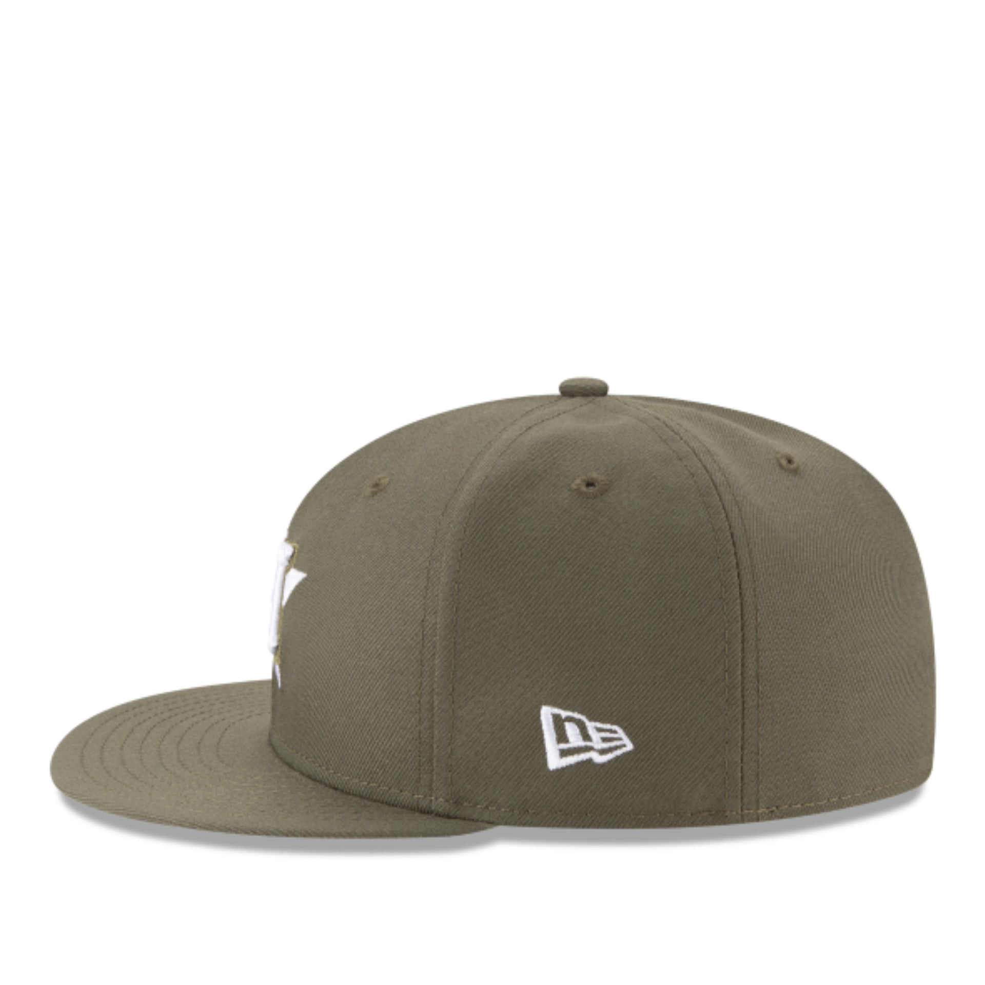 New Era Houston Astros Olive 59FIFTY Fitted Hat left side view