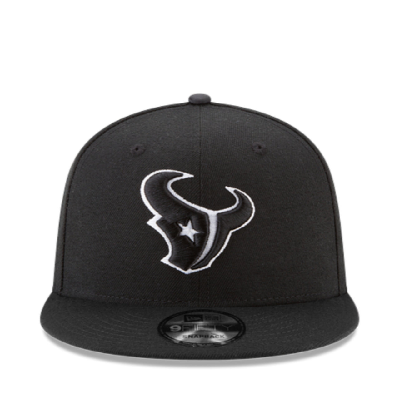 New Era Houston Texans Black 9FIFTY Snapback Hat front view