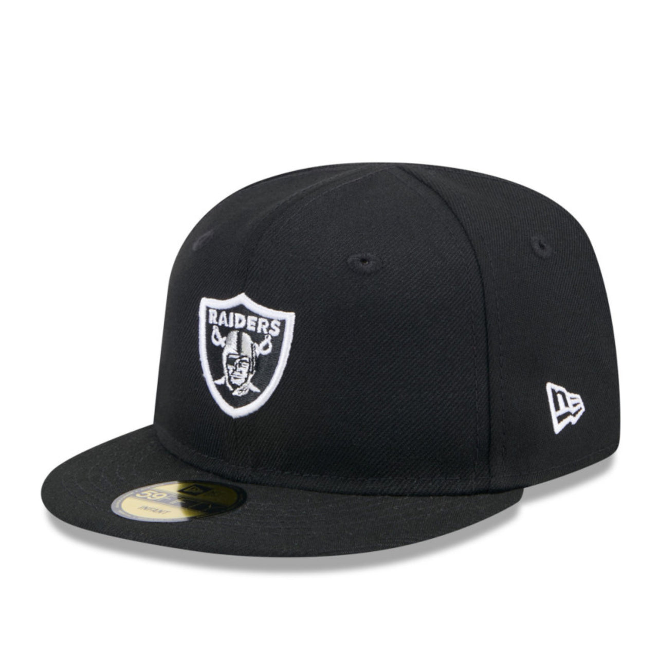 side view of INFANT My First Las Vegas Raiders 59FIFTY Fitted Hat - Black