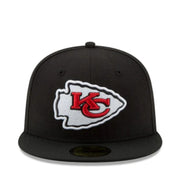 New Era Kansas City Chiefs KC Black 59FIFTY Fitted Cap front view