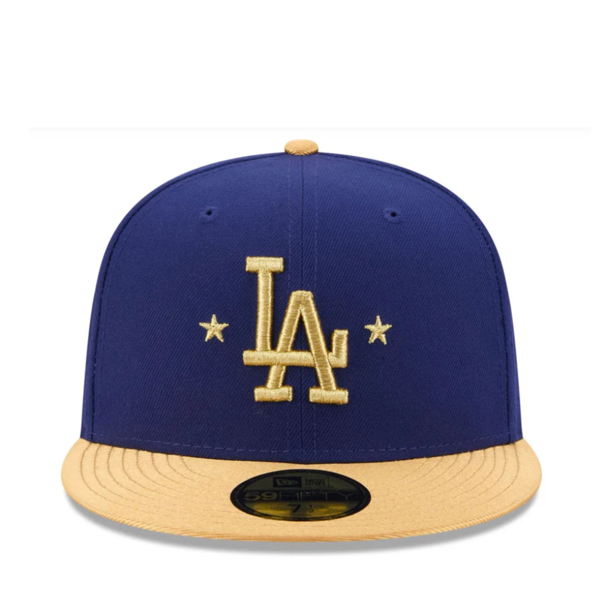 New Era Kids Los Angeles Dodgers 2025 World Series Champions Gold 59FIFTY Fitted Hat front view