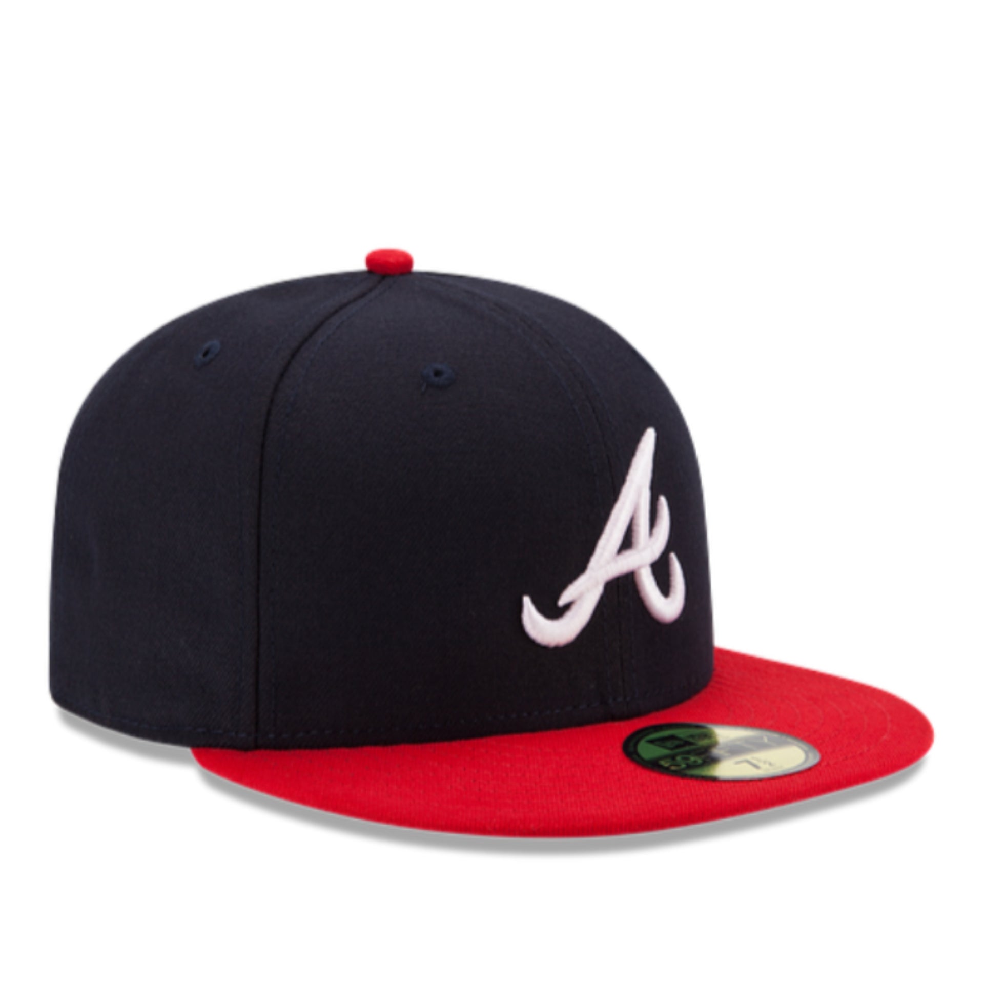 New Era Atlanta Braves Authentic Collection YOUTH 59FIFTY Fitted Hat front right view