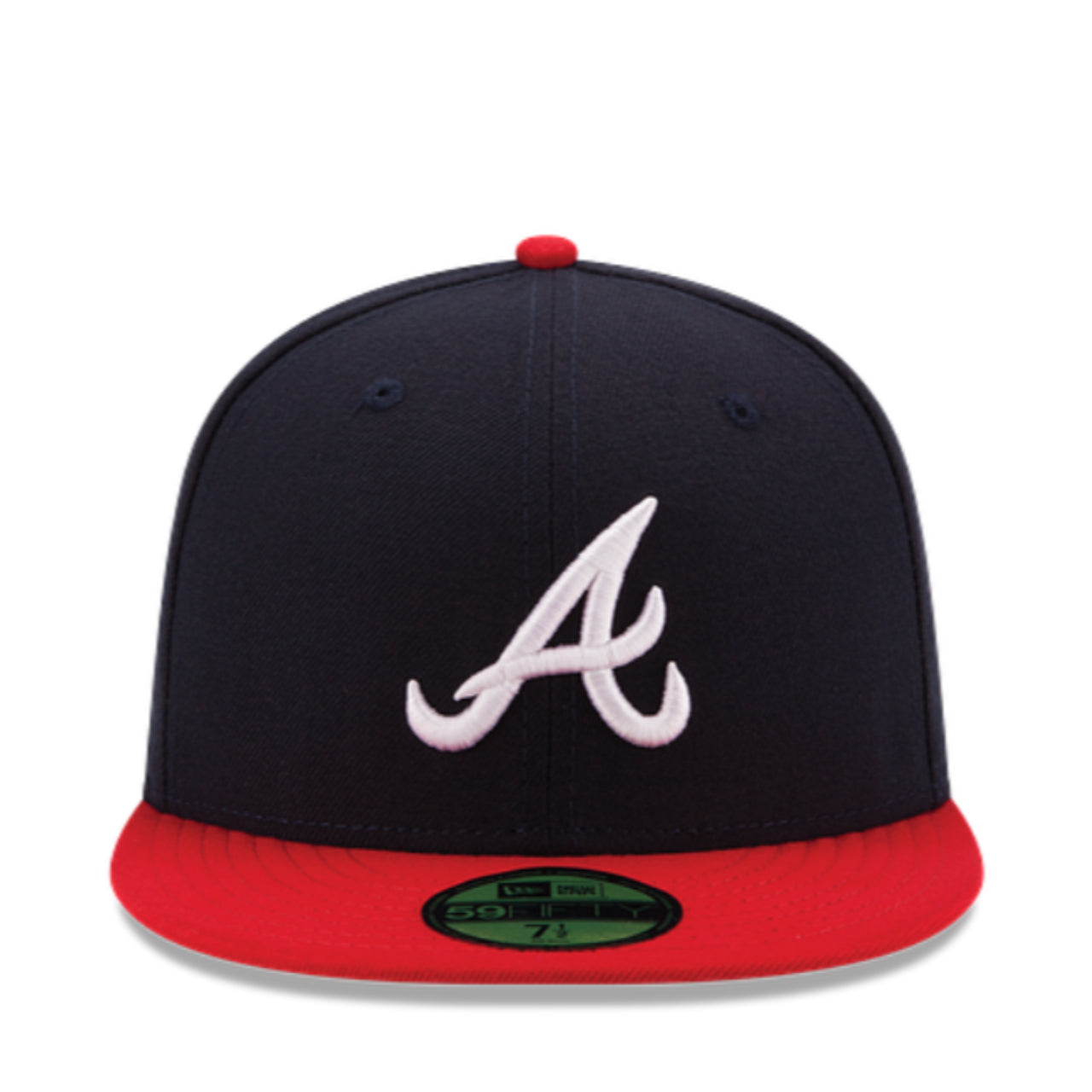 New Era Atlanta Braves Authentic Collection YOUTH 59FIFTY Fitted Hat front view