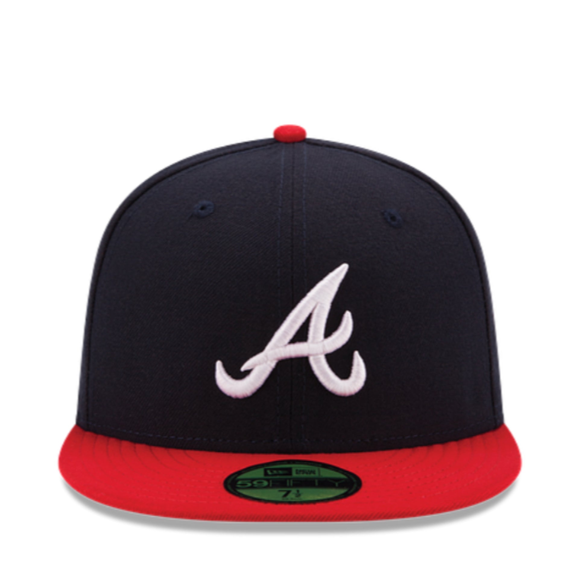 New Era Atlanta Braves Authentic Collection YOUTH 59FIFTY Fitted Hat front view