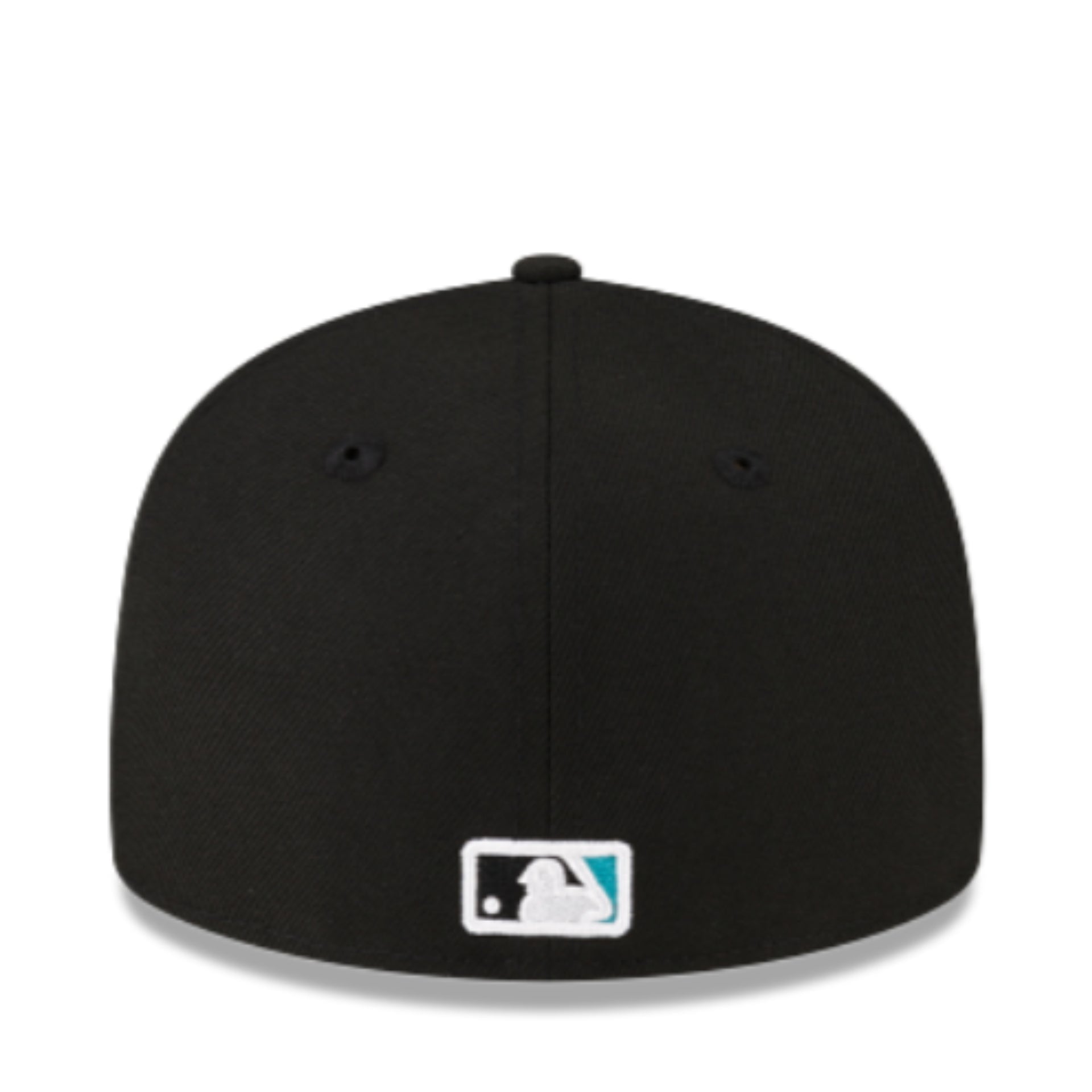 New Era Youth Florida Marlins Black 59FIFTY Fitted Hat back view