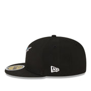 New Era Youth Florida Marlins Black 59FIFTY Fitted Hat left side view