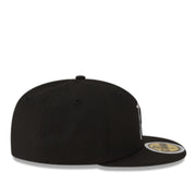 New Era Youth Florida Marlins Black 59FIFTY Fitted Hat right side view