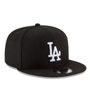 New Era YOUTH Los Angeles Dodgers LA 9FIFTY Snapback Hat - Black front right view