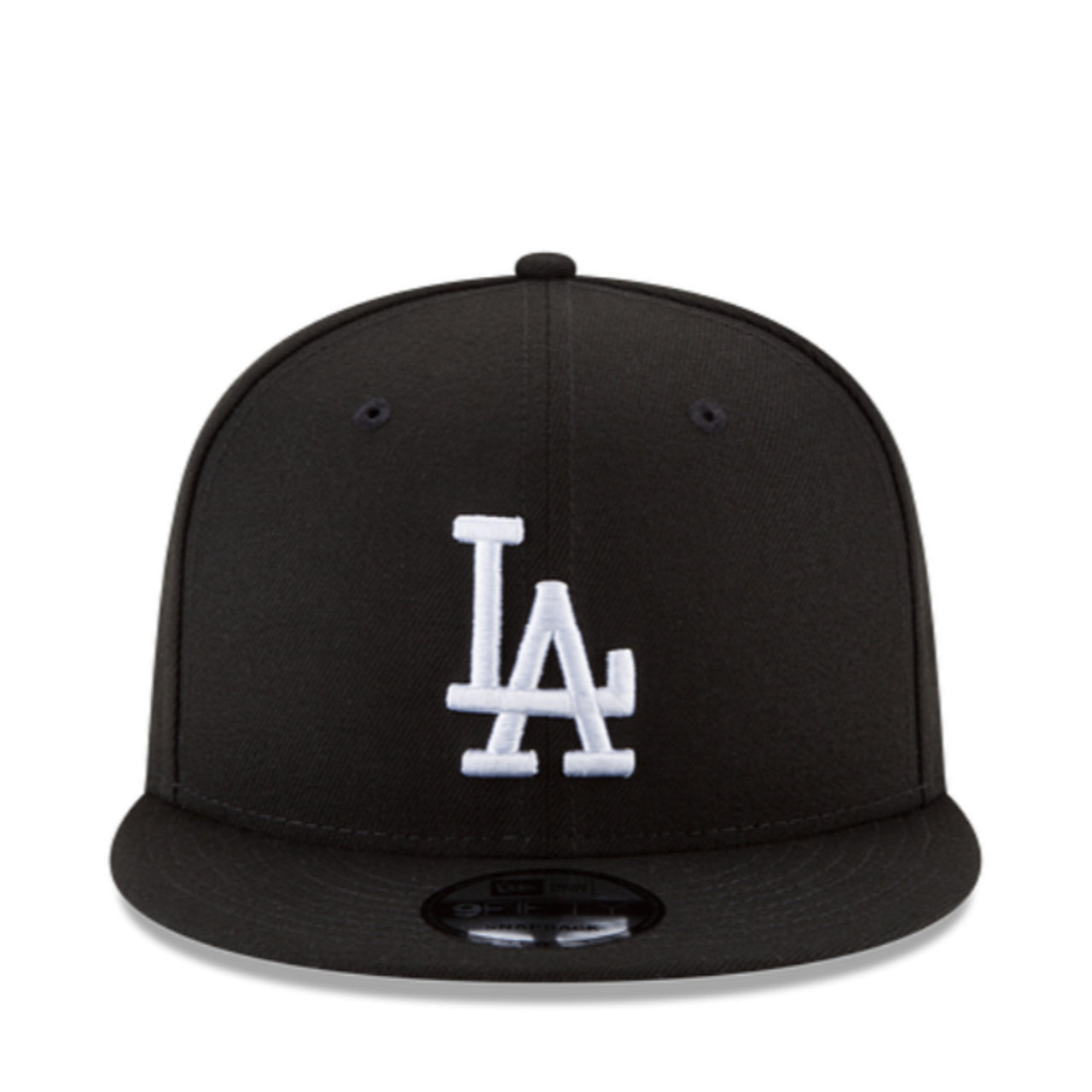 New Era YOUTH Los Angeles Dodgers LA 9FIFTY Snapback Hat - Black front view