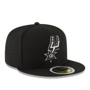 New Era Youth San Antonio Spurs Black 59FIFTY Fitted Hat front right view