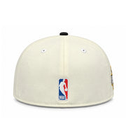 Back view of New Era New York Knicks 2026 Champions Chrome Black 59FIFTY fitted hat with embroidered NBA logo