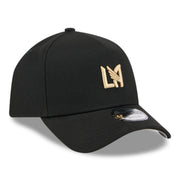 New Era MLS Los Angeles FC Black 9FORTY A-Frame Snapback Hat front right angle view