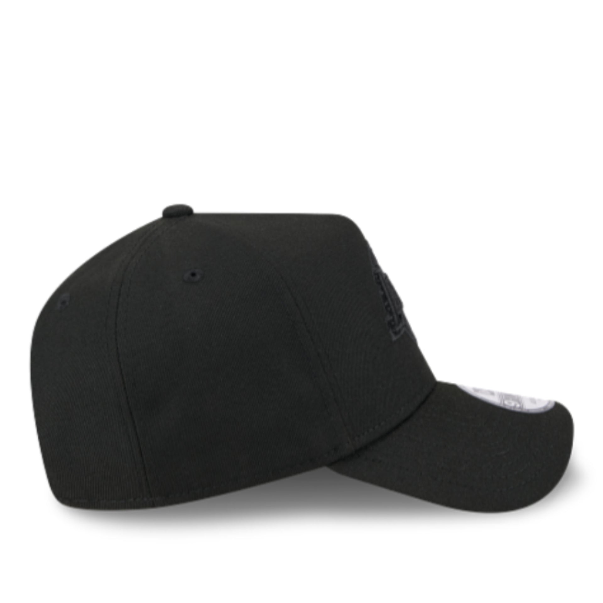 New Era Los Angeles Lakers Black on Black 9FORTY A-Frame Snapback Hat right side view