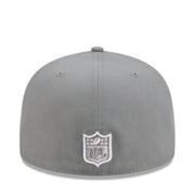 New Era Las Vegas Raiders Gray White 59FIFTY Fitted Hat back view