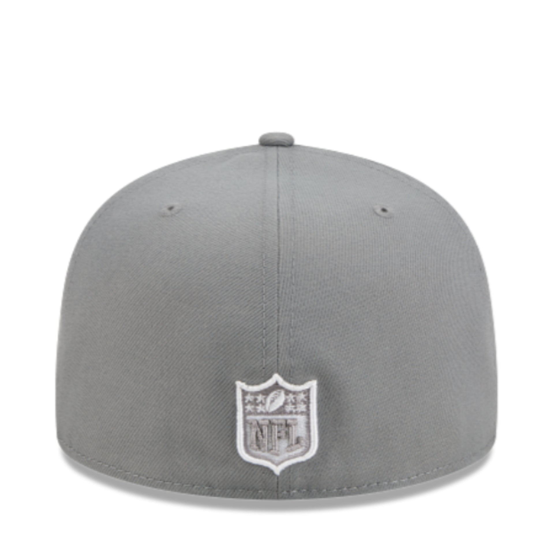 New Era Las Vegas Raiders Gray White 59FIFTY Fitted Hat back view
