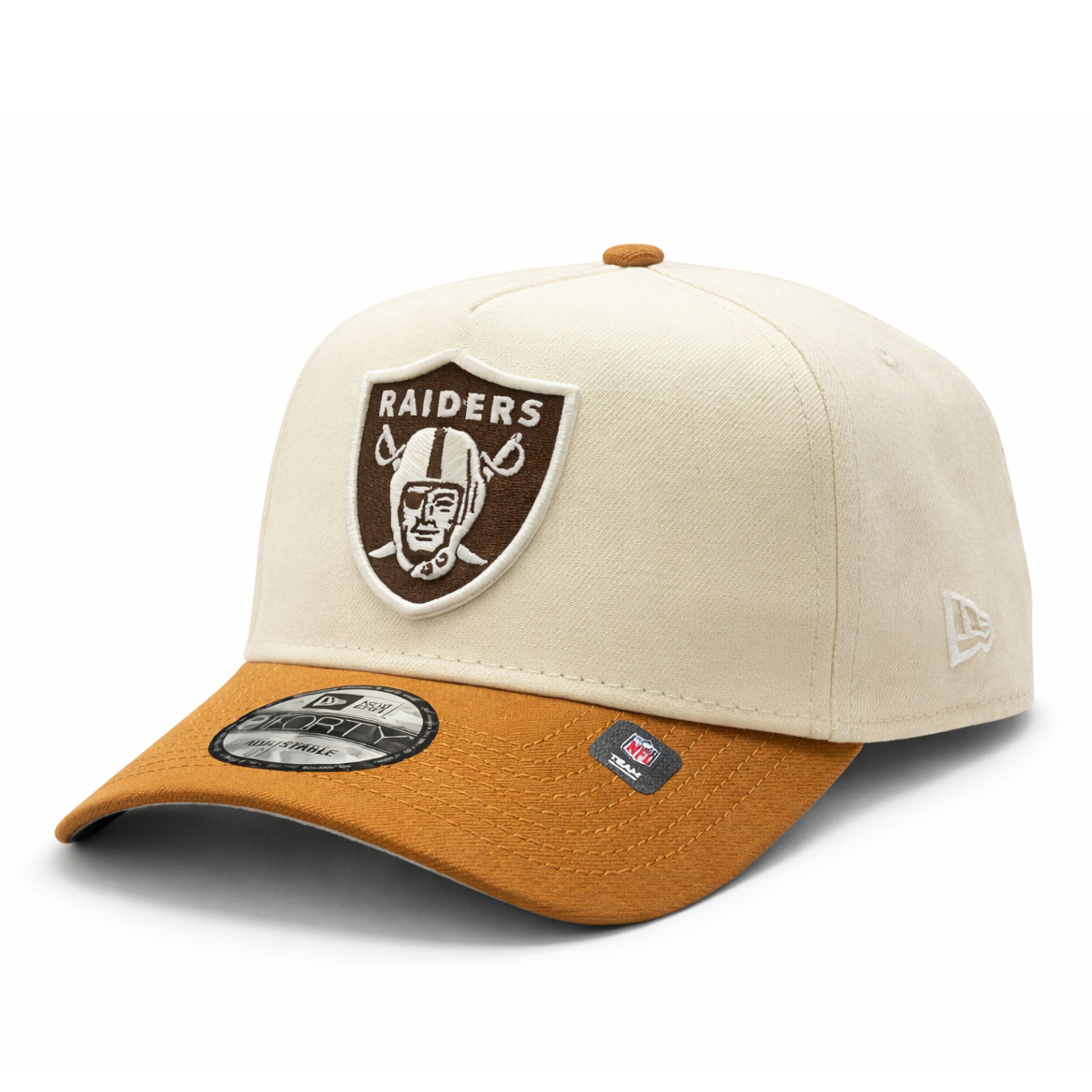 New Era Las Vegas Raiders A-Frame 9FORTY Snapback-Chrome/Toasted Peanut