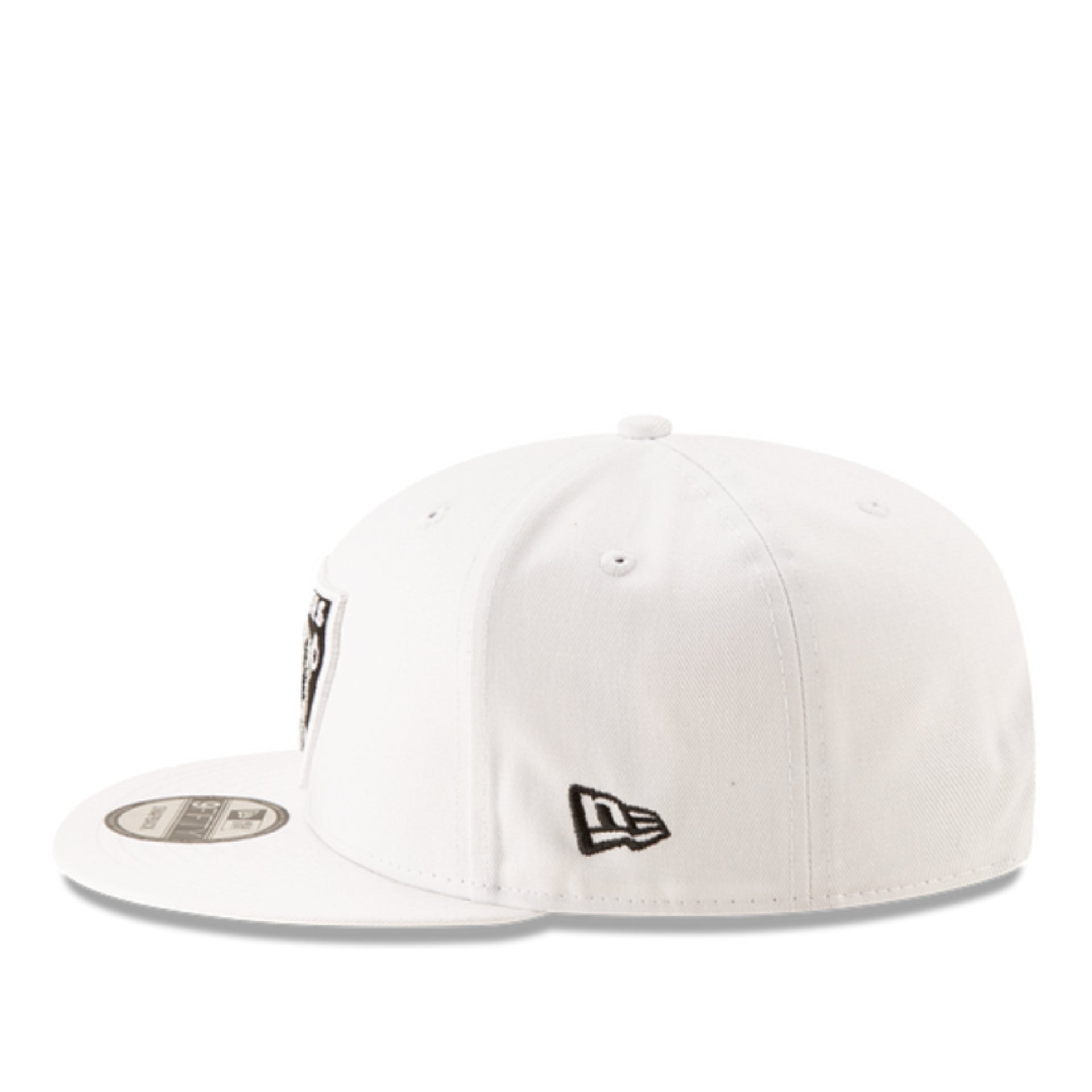 New Era Las Vegas Raiders White Black 9FIFTY Snapback Hat side view