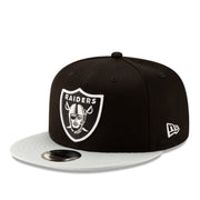 New Era Las Vegas Raiders 9FIFTY Snapback Hat - Black/Gray 2 Tone front left view