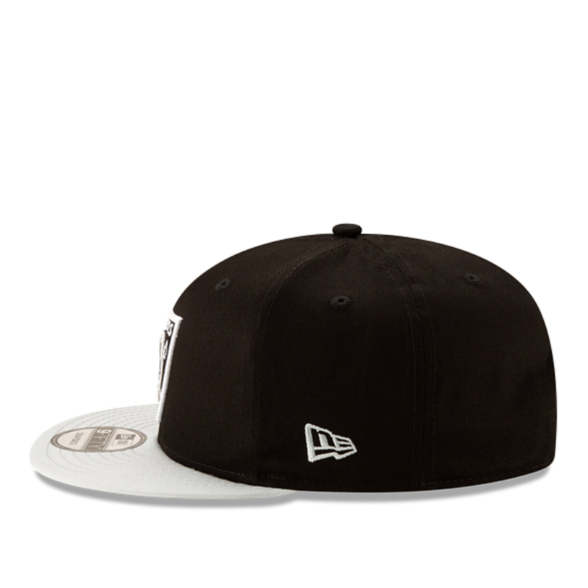 New Era Las Vegas Raiders 9FIFTY Snapback Hat - Black/Gray 2 Tone side view