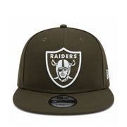 Las Vegas Raiders Walnut Brown 9FIFTY Snapback Hat front view