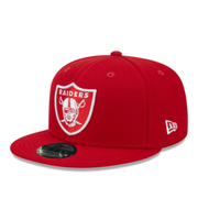 New Era Las Vegas Raiders Red 9FIFTY Snapback Hat front angle view