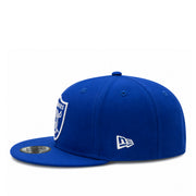 New Era Las Vegas Raiders Royal Blue 9FIFTY Snapback Hat left side view