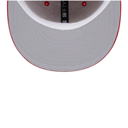 gray bottom of New Era Las Vegas Raiders Super Bowl XVIII Red 59FIFTY Fitted Hat