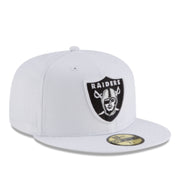 New Era NFL Las Vegas Raiders White 59FIFTY Fitted Hat front right view