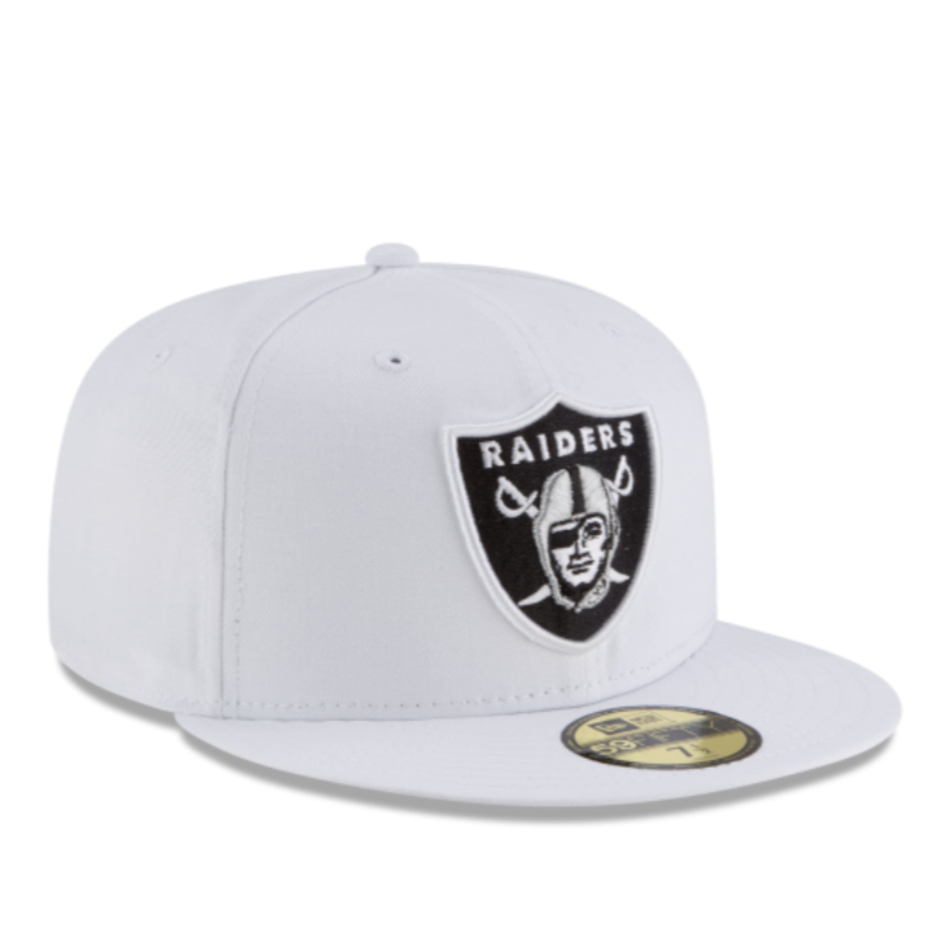 New Era NFL Las Vegas Raiders White 59FIFTY Fitted Hat front right view