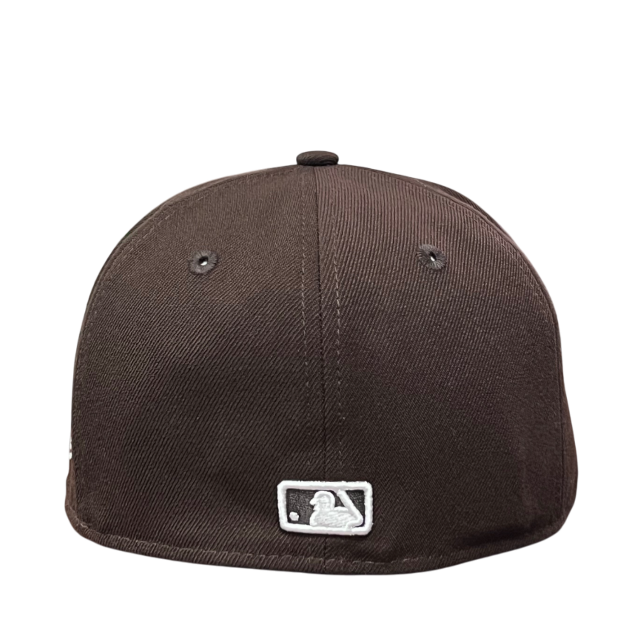 back of Los Angeles Anaheim Angels Dark Brown 59FIFTY Fitted Hat