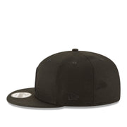 New Era Los Angeles Angels Black on Black 9FIFTY Snapback Hat left side view