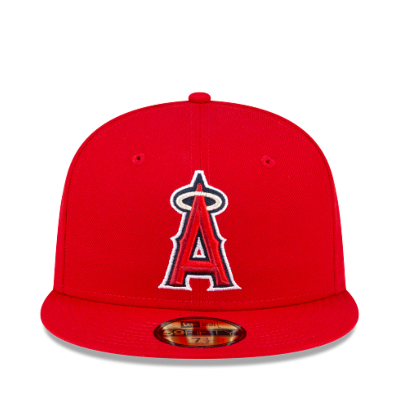 New Era Los Angeles Angels Authentic Collection Red 59FIFTY Fitted Hat front view