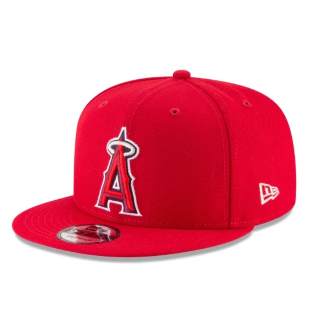 New Era Los Angeles Anaheim Angels Red 9FIFTY Snapback Hat front left view