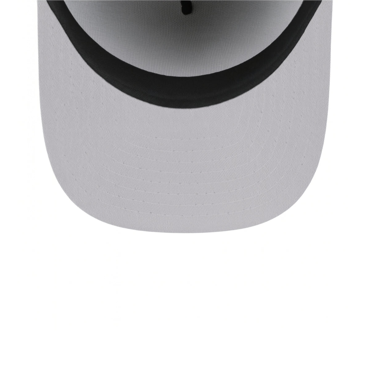 New Era Los Angeles Angels Black on Black 9FORTY A-Frame Snapback Hat gray under visor view