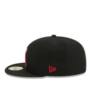 New Era Los Angeles Angels Black Red 59FIFTY Fitted Hat side view