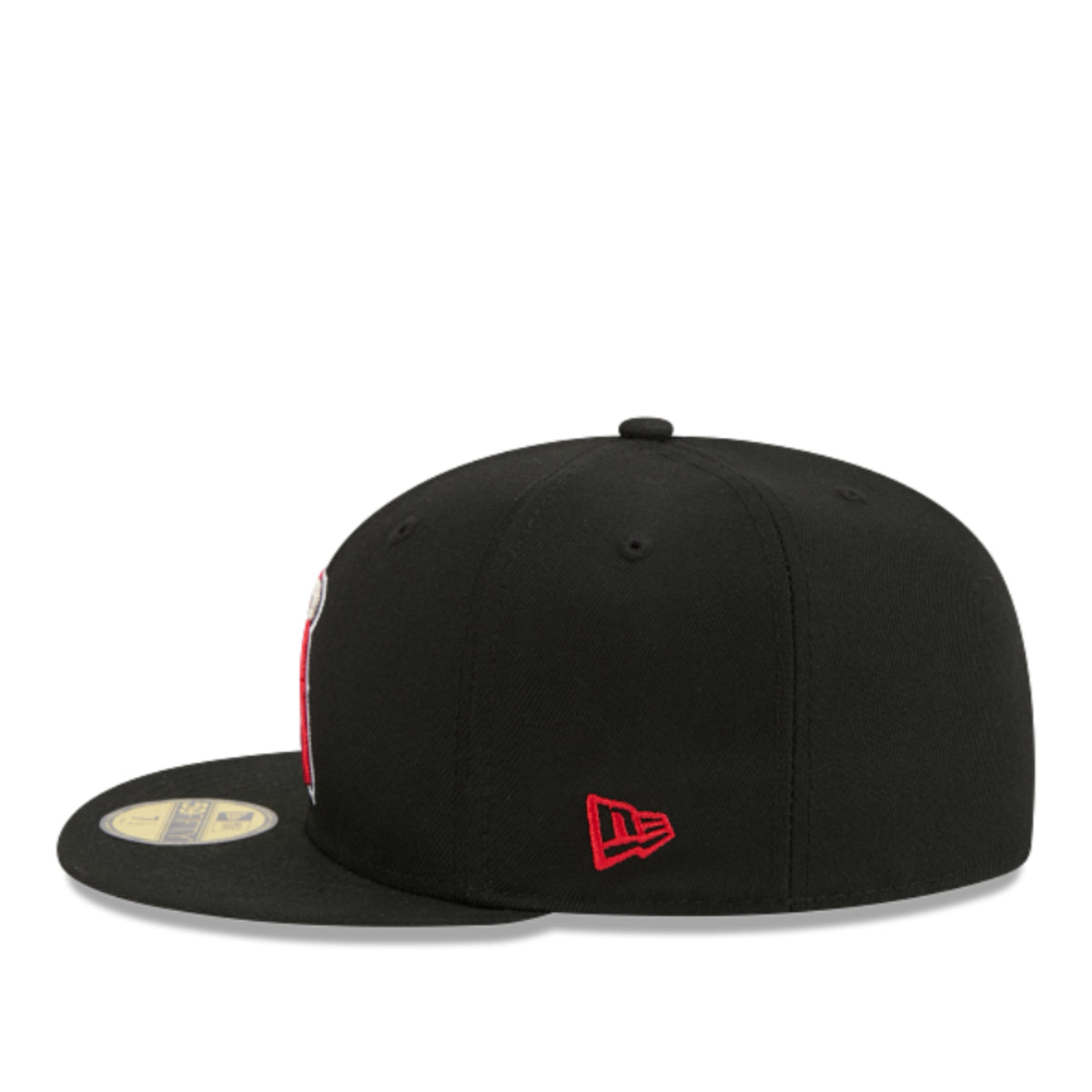 New Era Los Angeles Angels Black Red 59FIFTY Fitted Hat side view