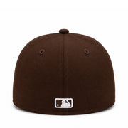New Era Los Angeles Anaheim Angels Burnt Wood Brown 59FIFTY Fitted Hat back view