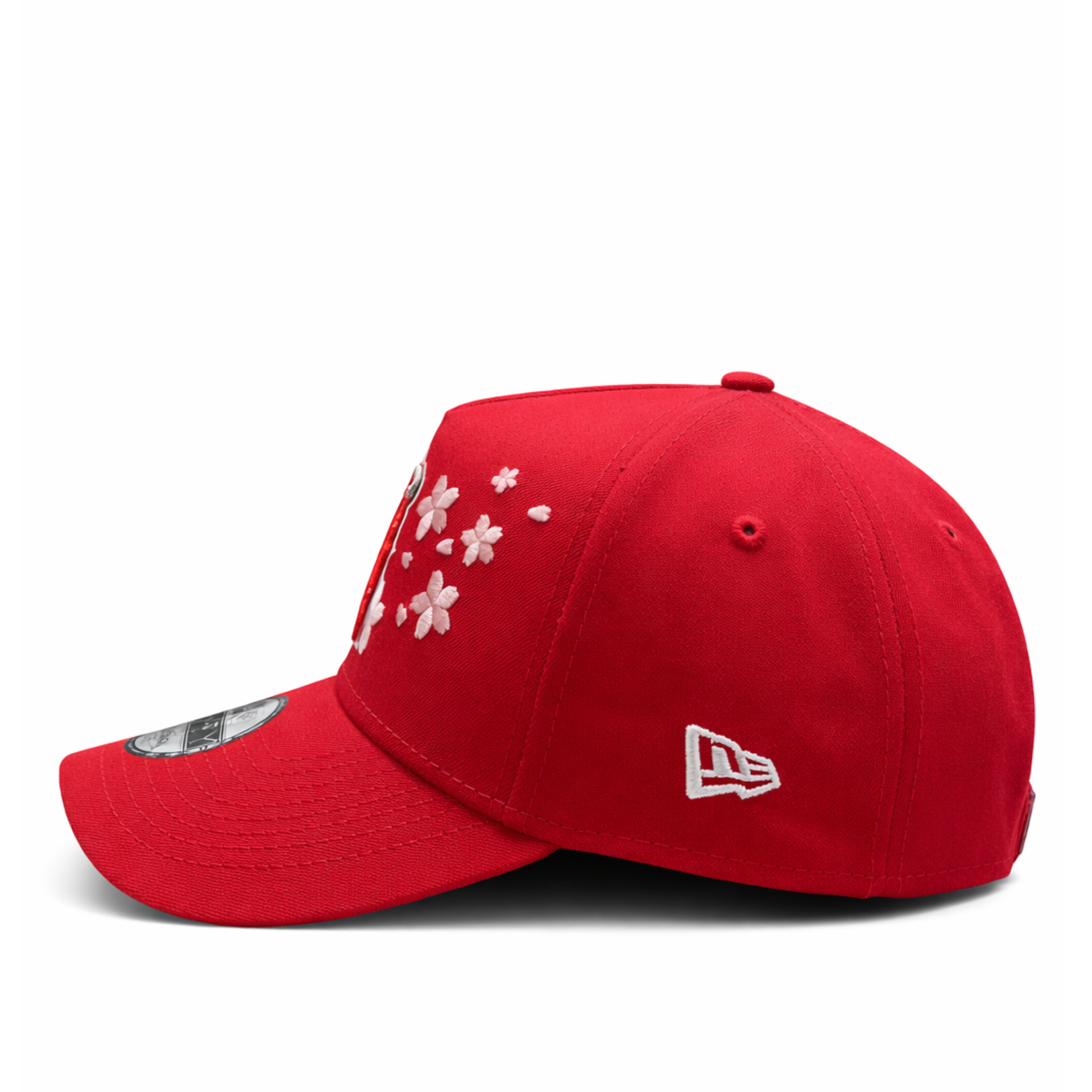 New Era Los Angeles Angels Cherry Blossom 9FORTY A-Frame Snapback Hat Red side view
