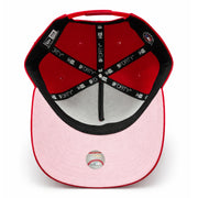 New Era Los Angeles Angels Cherry Blossom 9FORTY A-Frame Snapback Hat Red under visor view