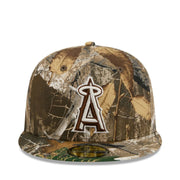 New Era Los Angeles Angels Realtree 59FIFTY Fitted Hat front view