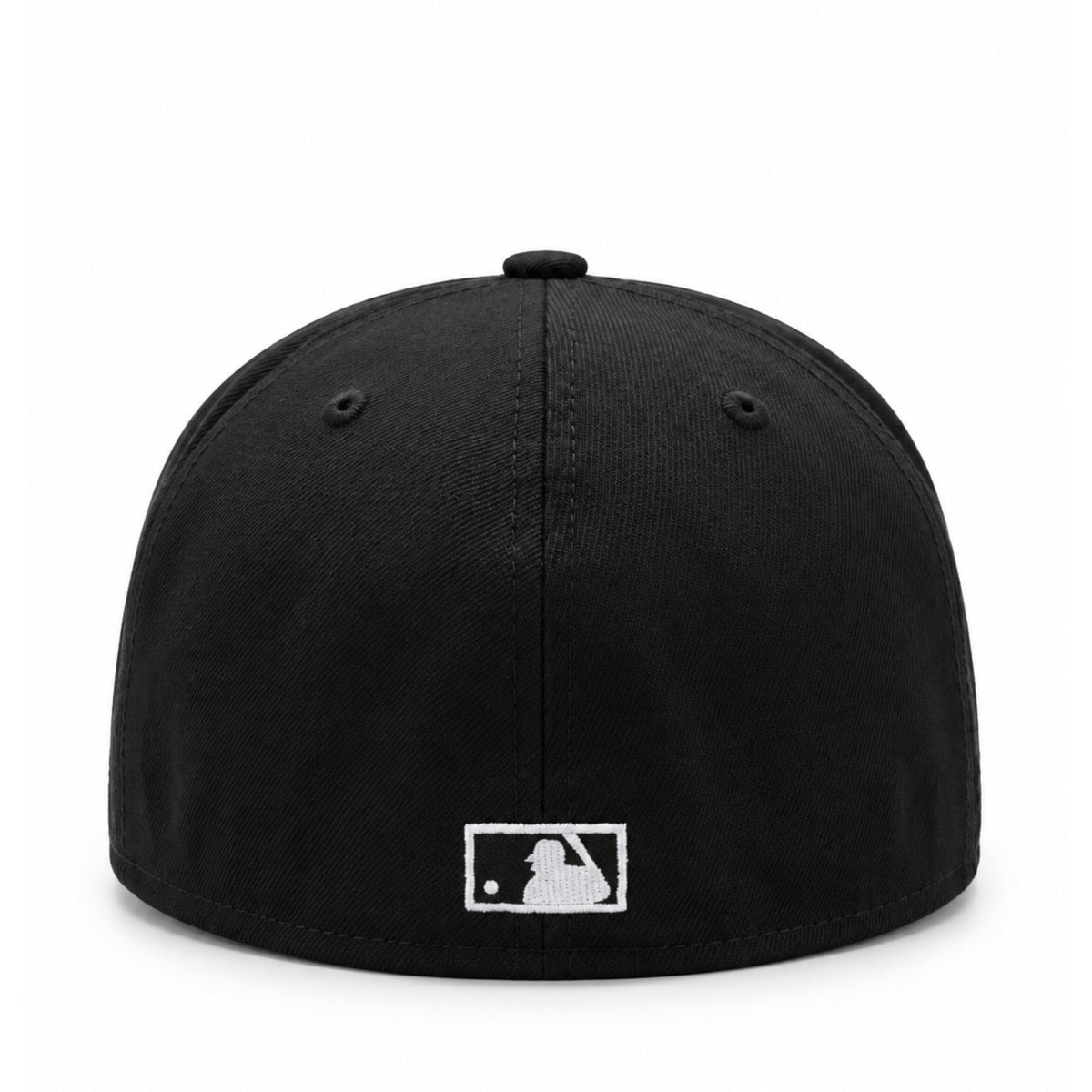New Era Los Angeles Anaheim Angels Black White Halo 59FIFTY Fitted Hat back view