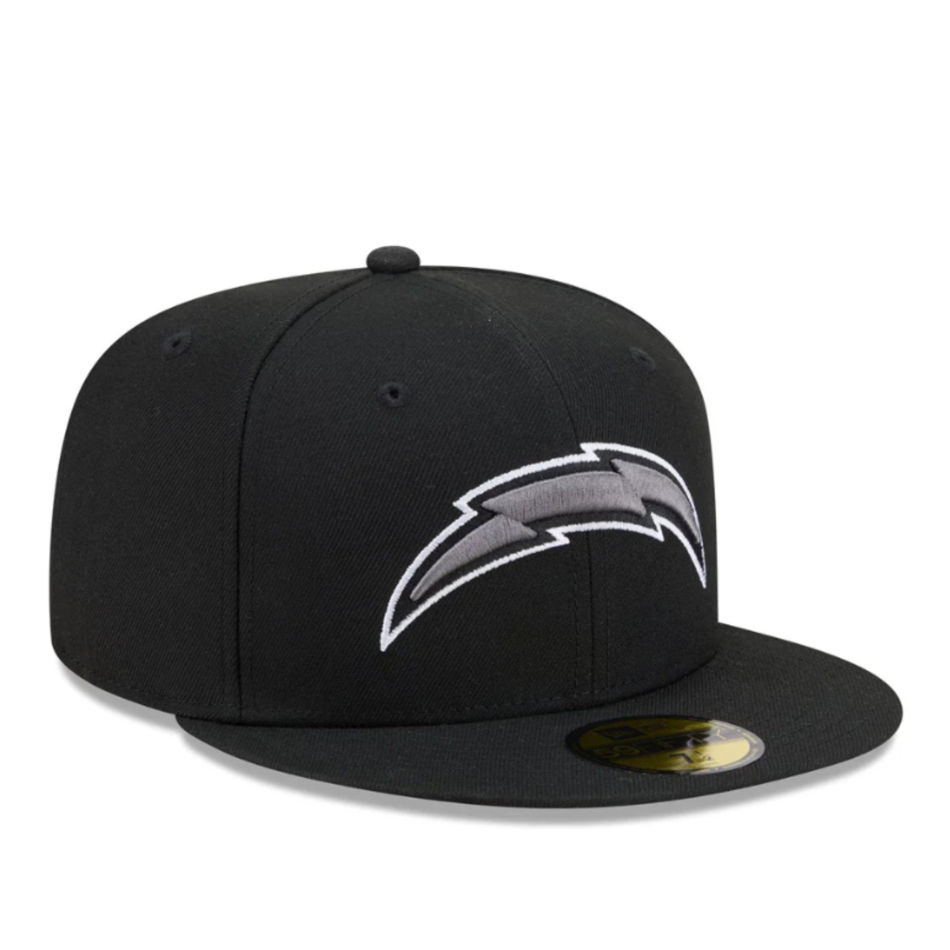 New Era Los Angeles Chargers Black 59FIFTY Fitted Hat front right view