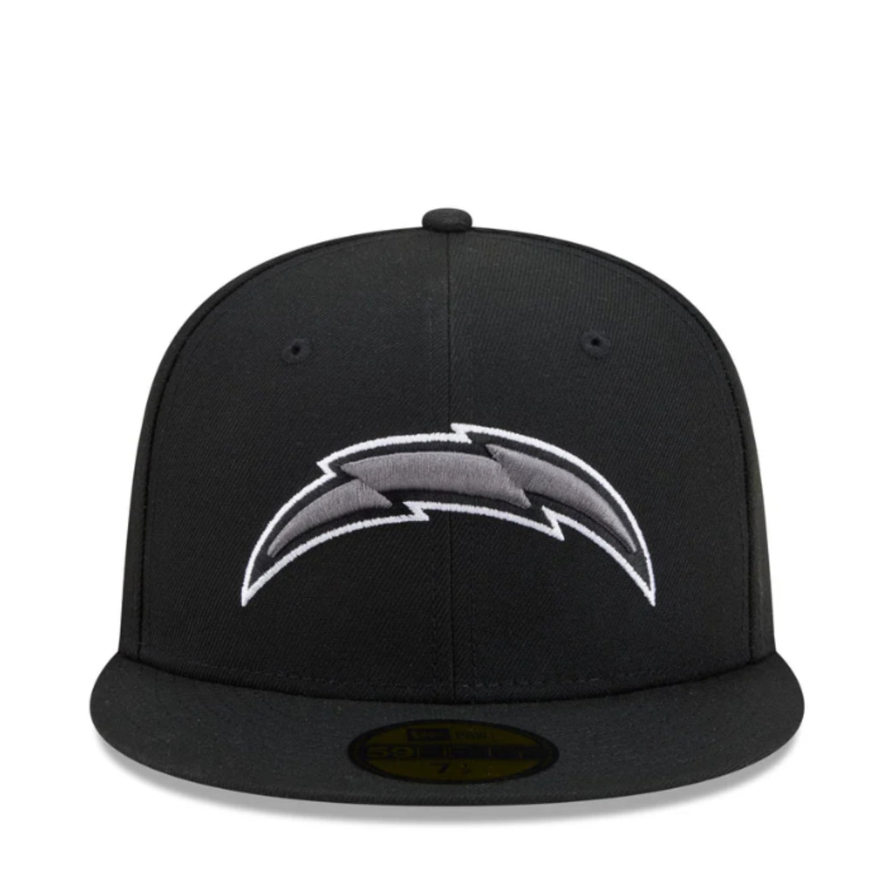 New Era Los Angeles Chargers Black 59FIFTY Fitted Hat front view