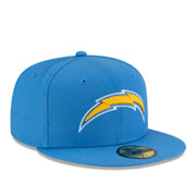New Era NFL Los Angeles Chargers Blue 59FIFTY Fitted Hat front right angle view