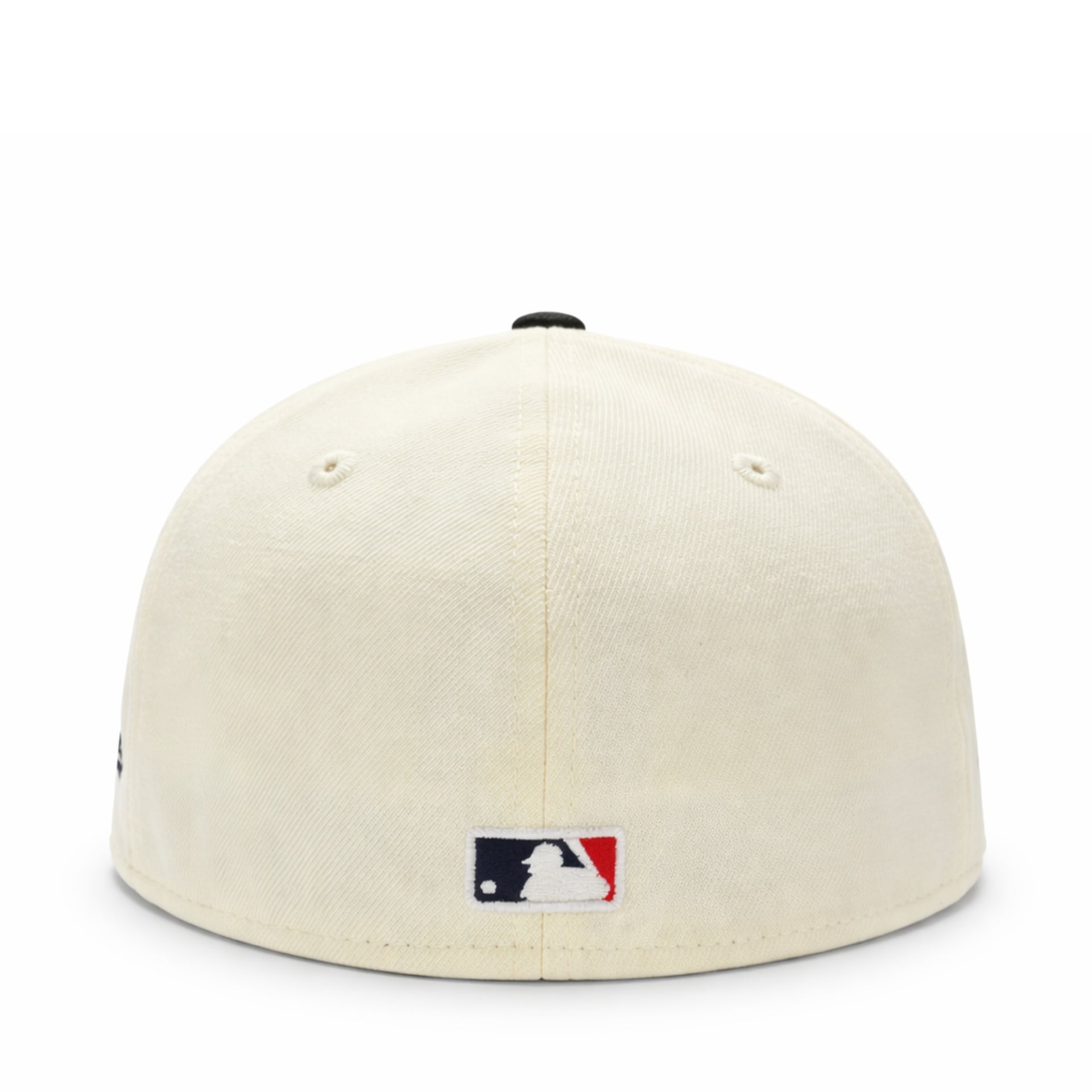 back of New Era Los Angeles Dodgers 2025 World Series Champion Chrome Black 59FIFTY Fitted Hat