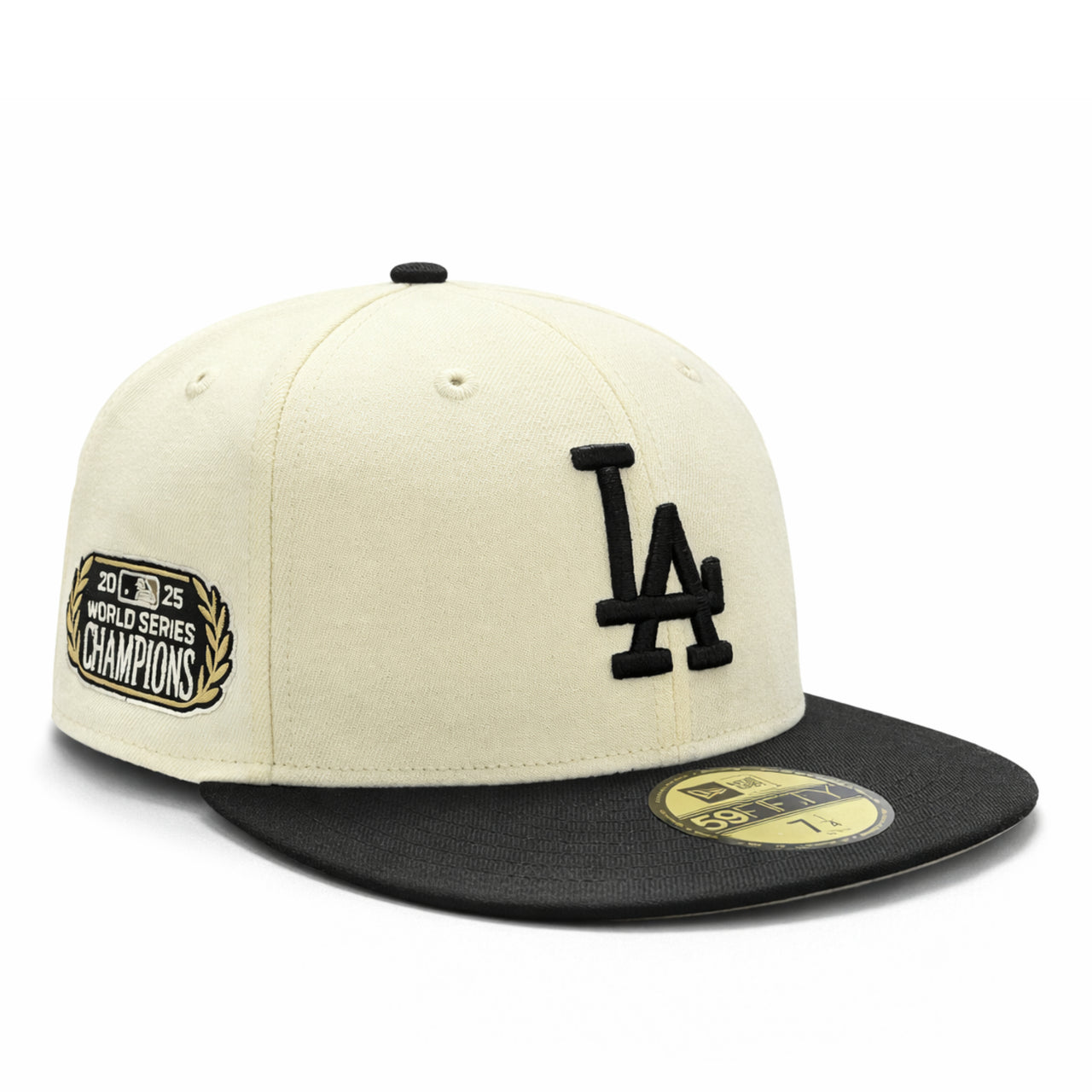 New Era Los Angeles Dodgers 2025 World Series Champion Chrome Black 59FIFTY Fitted Hat